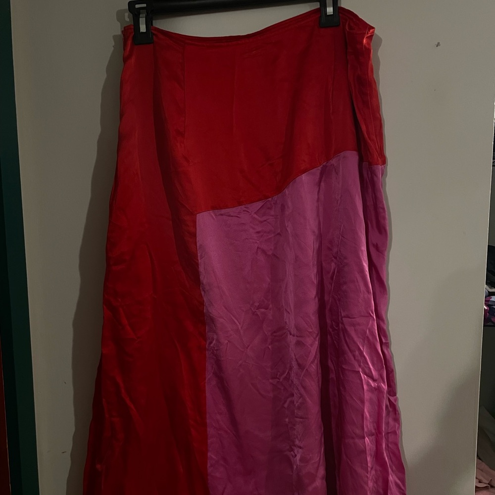 Kate Spade Silk Fluid Multicolor Pink Skirt - Picture 3 of 5